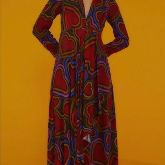 FARM Rio Vibrant Heart Long Sleeve Dress - Picture 3 of 12